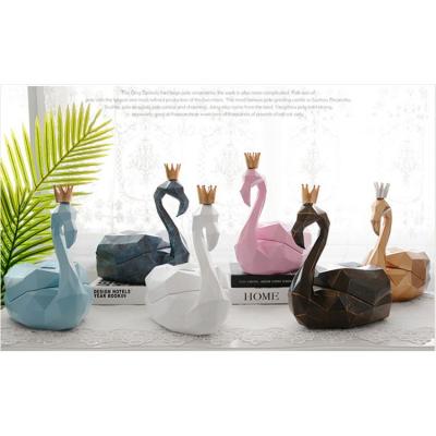 China Europe Latest product OEM quality resin flamingo tissue box for home decoration for sale