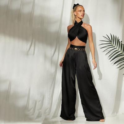 China I390-1 TIktok QUICK DRY Sweatpants Two Piece Set For Women Sets Women Clothing Fashion Two Piece Women Pants Two Piece Set for sale