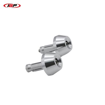 China Modern Durable Lightweight Aluminum Alloy Silver Motorcycles CNC Handlebar Grip for sale