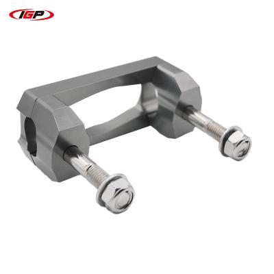 China Morden Alloy Height 22mm Smooth Surface Non-Adjustable Handlebar Riser Clamp for sale