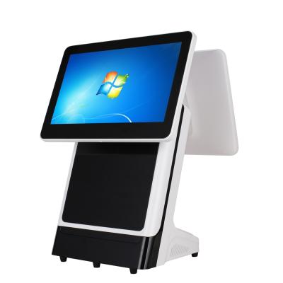 China Win/Android POS System with External 80mm Label Printer and Customer Display LED/VFD/13.3