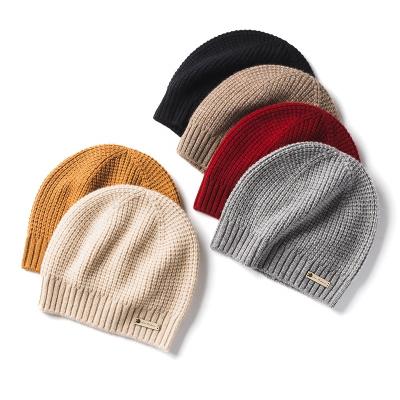 China COMMON factory wholesale new fashion luxury waffle 100% pure cashmere hat knit beanie for antumn and winter for sale