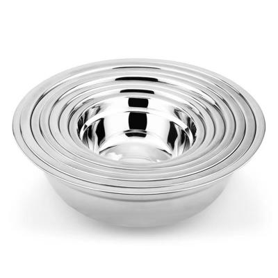 China Sustainable Hot Selling Metal Soup Rice Fruit Bowl Stainless Steel Kitchen Bowl Multi Functional Basin for sale