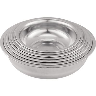 China Viable Cheap Hot Selling Metal Round Outdoor Stainless Steel Multi-size Wash Basin Mixing Bowl Kitchen Restaurant for sale