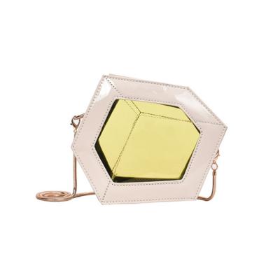 China Lady Custom Mini Diamond Shape AIE Clear Window Shoulder Bag Cross - Body AIE Bag for sale