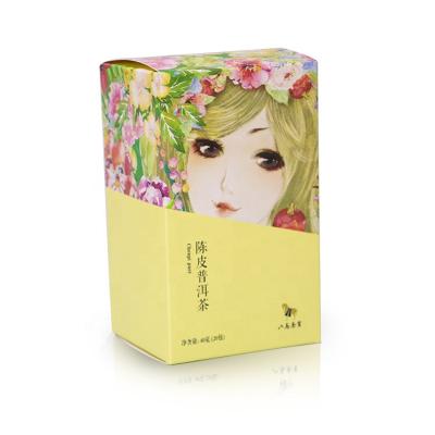 China Guangzhou handmade factory custom folding paper box for tea, tea box paper packaging for sale