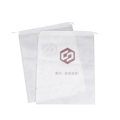 China Reusable Custom Portable Light Drawstring Dust Nonwoven Shoes Packaging Bag for sale