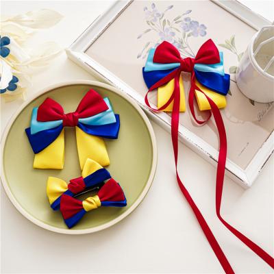 China New Cos Smart Casual Cute Three-dimensional Bow Hairpin Head Rope Girls Gift Back Main Hair Accessories Snow White Long Ribbon Large for sale