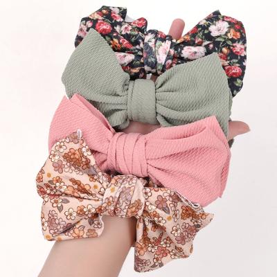 China 2021 European and American style CIA children's hair band new DIY fabric hair band baby candy color bow hair band and American accessories for sale