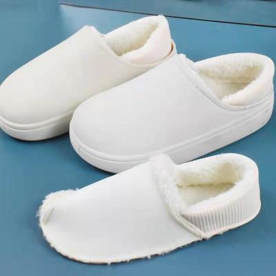 China Winter Removable Cotton Home Slipper Plush Slipper Women Men Light Weight Soft Warm Non-Slip Slippers Solid Color for sale