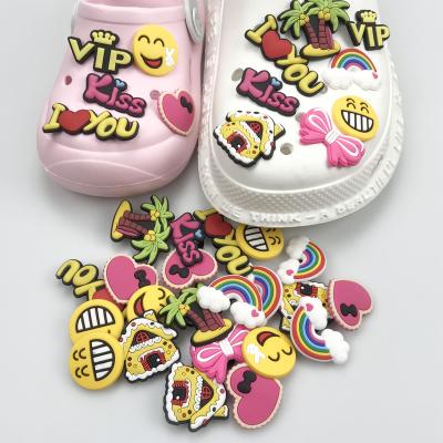 China Shoes For Decorating Custom Collocation PVC Soft Rubber Shoe Charms Cute Children For Clog Shoes Accessories for sale