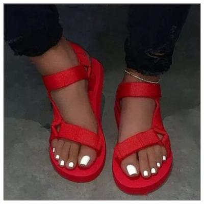 China 2020 summer fashion magic mail soles ladies open-toe casual super light comfortable soft sandals flat sandals for sale