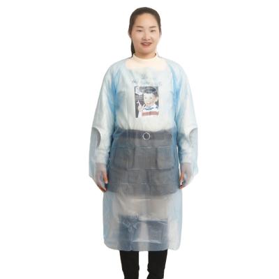 China High Quality Oil And Water Resistant CPE General Waterproof Apron For Hairdresser Hair Dye Robe for sale