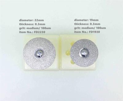 China Fast Rapid Diamond Coated Grinding Disc 0.3mm 22mm Flexible Round Cutting Disc for sale