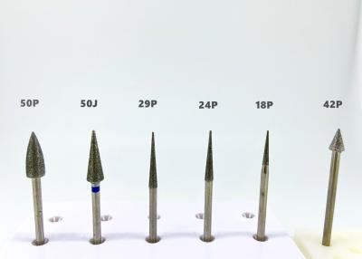 China Naaldvorm Diamond Polishing Burs 2.35mm Tandlaboratorium Diamond Burs Te koop