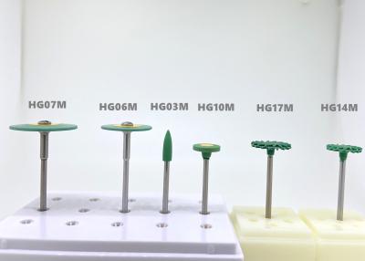 中国 前にジルコニアの粉砕車輪を磨く焼結させた歯科ゴム製 ダイヤモンド ポリッシャの緑 販売のため