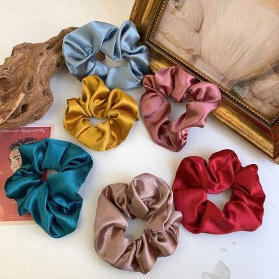 China Veijer Hair Decoration Women's Fashion Hair Accessories Oversized Crystal Ring French Satin Scrunchies for sale