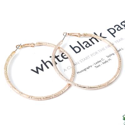 China 2020 Cute Wholesale Korea Rose Gold Hoop Earrings Classic Female Jewelry Round Hoop Earrings for sale