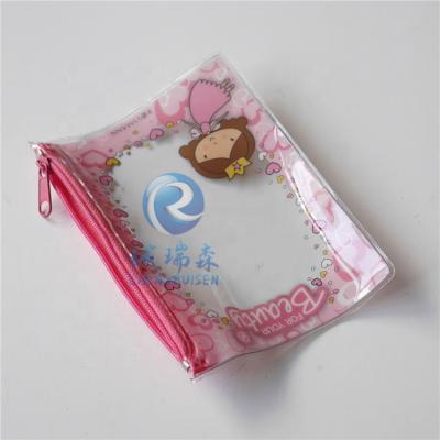 China Promotional Gift Button Closure Moisture Proof PU Make Up PVC Jelly Envelope Cosmetic Bag for sale