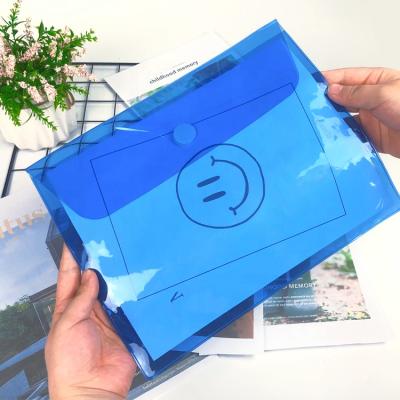 China Store All Kinds Of Documents Clear Document Folder With Snaps Buttons Plastic PP Bag Envelope Folder Or PVC Zipper Folder Bag for sale