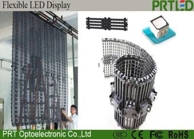 China Slim Advertising P12.5 Flexible LED Display Mesh Curtain Light Weight for sale