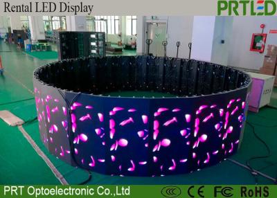 China Indoor P3.91 Curved led display screen with angle adjuster for abnormal shapes for sale