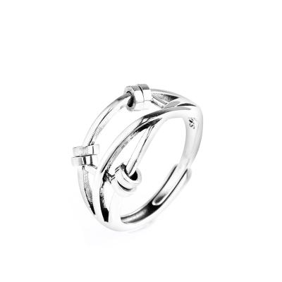 China Fashion Exquisite Luxury Ring 925 Sterling Silver Woman Three Rings Hot Selling Smart Ring for sale