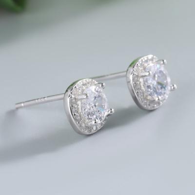 China Factory Wholesale Simple Huggie Circle Earrings 925 Sterling Silver Women Girls Stud Earrings For for sale