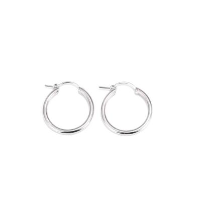 China Creative Stylish Minimalist Huggie Circle 925 Sterling Silver Hoop Earrings For Girl Jewelry Accessories for sale