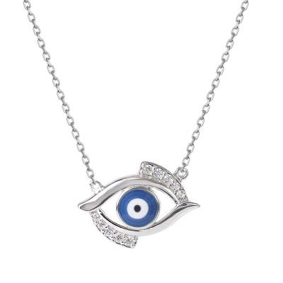 China CLASSIC Chain Supplies Jewelry Making 925 Sterling Silver Chain Epoxy Devil's Eye Necklace for sale