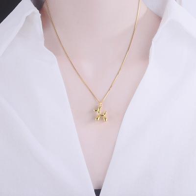 China CLASSIC Exquisite Luxury Gift Necklace Pendant Jewelry For Women Dachshund Balloon Dog Necklace for sale