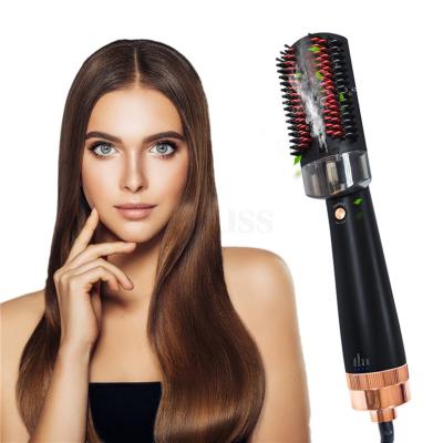 China Infrared + Multifunctional Steam Jet Straight Hair Comb New Hot Sell Negative Ion Jet Hair Dryer Comb 2 in 1 Hot Air Comb for sale