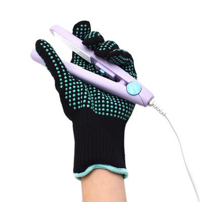 China Anti-scald Hair Salon Anti-scald Silicone PVC Double Sided Beauty Insulation Safety Work Cotton Beaded Gloves for sale