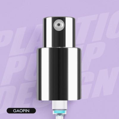 China Non Spill 18mm Silver Plastic Aluminum Cosmetic Clean Oil Pump Cream Pump for sale