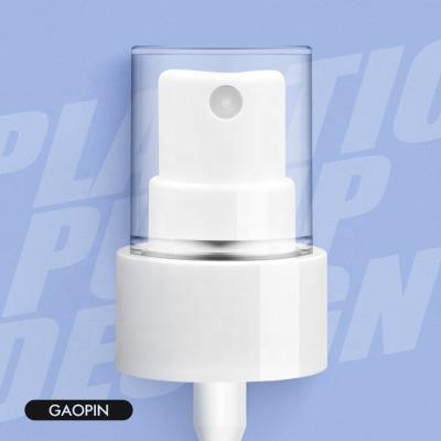 China Non Spill Transparent Outer Plastic Fine Mist Atomizer Spray Cap PP Pump Smooth 24mm White Packaging Sprayer for sale