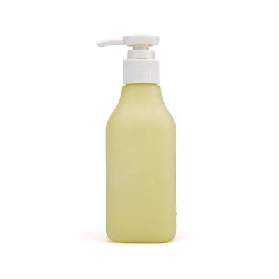 China PET 200ml Plastic Body Wash Cosmetic Bathroom Conditioner Empty Packaging Yellow Bottle for sale