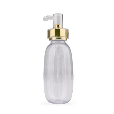 China Newest Customized 280ml Cosmetic Shampoo And Body Wash Hotel Supplies Transparent Plastic Bottle for sale