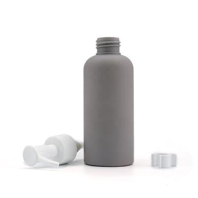 China 100ml 150ml 250ml HDPE Cosmetic Cosmetic Bottles Plastic Lotion Bottle Gray Packaging Container for sale