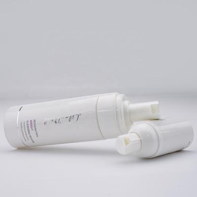 China 25ml 150ml Plastic Foam Bottle Cosmetic Facial Cleaner Container Skin Care White Packaging Bottle for sale