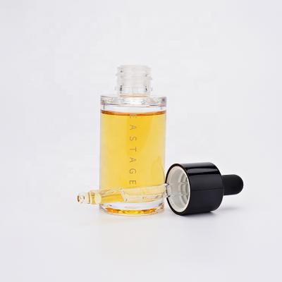 China 30ml Oil Cosmetic Oil Dropper Bottle Plastic Transparent Empty Essence Repair Dropper Container for sale