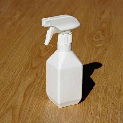 China Square 300ml Cosmetic Fine Mist Trigger Sprayer Customization Plastic Bottle White Packaging Spray for sale