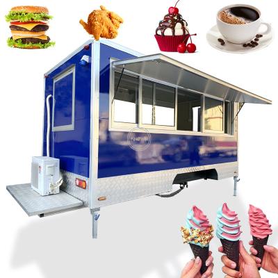 China Commercial Supplying OEM Customized Food Trailer With Full Kitchen Quick Mobile Food Van For Fried Chicken Ice Cream Vending Cart for sale