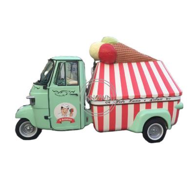 China OEM Europe Gasoline Ice Cream Monkey Van Tuk Tuk Movable Vending Cart Ice Cream Tricycle Fast Food Van Tuk Tuk With Lifting On Sale for sale