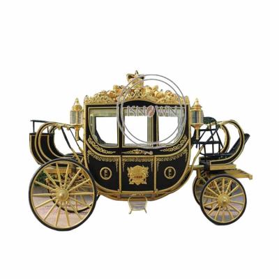 China 2022 Color Wedding Horse Carriage Royal Black Horse Carriage Attraction Horse Carriage Luxury Sightseeing Horse Carriage for sale