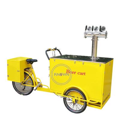 China Coffee Fruit Juice Party Bicycle Europe Standard Coffee Beverage Cart Mobile Electric Tricycle For Sell Food Beer Flower Cargo Bike With CE ISO for sale