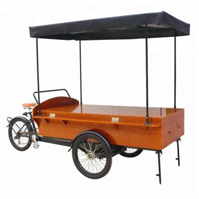 China Mobile electric cargo OEM food bike support customization street snack bar selling tricycle outdoor cafe for sale Europe for sale