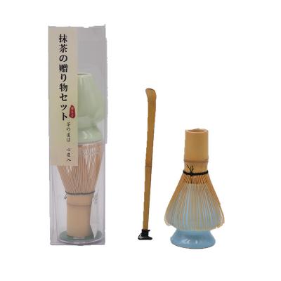 China Bamboo Scoop and Stand of Viable Macha and Bamboo Beater 3 in One Sets, Matcha Green Tea Beaters Tea Sets for sale