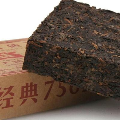 China Small compressed tea 250g brick puer tea, Chinese traditional tea drink puer brick tea for sale