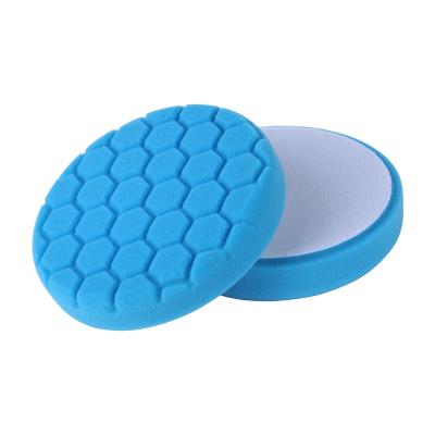 China Hot Selling Car Body Chemical Types Style Hexagon 6 Inch Car Polishing Sponge Pad For RO Polisher for sale