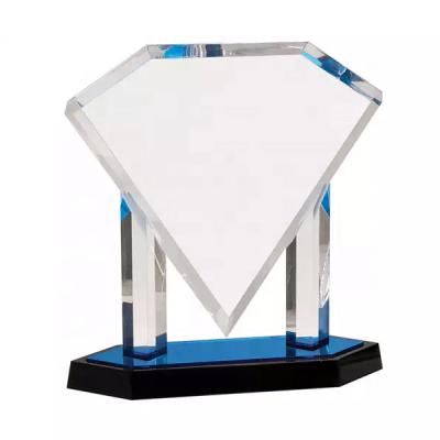 China High Quality Transparent Diamond Shaped Exhibition Trophy Award Customized Color Shape And Size Acrylic Medal etc. for adult and children for sale